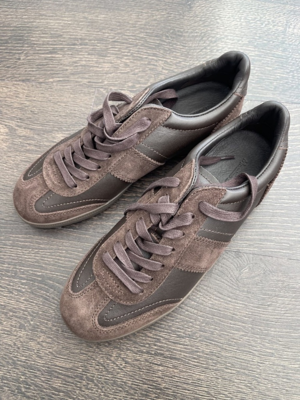 Massimo Dutti Men's Leather & Suede Sneakers 40